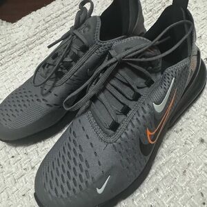 Nike Gray and Orange Performance Sneakers